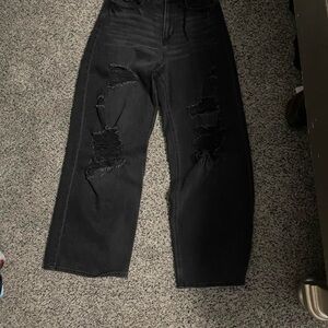 SO Black High-Rise Wide-Leg Jeans